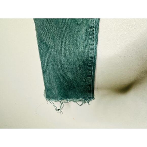 Levi's Premium 501 Original Green Misty Silver Pine Cropped Jeans Size W31 L26 - Picture 8 of 16